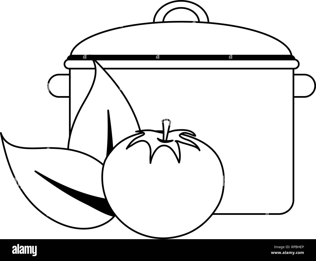 Healthy vegetables food black and white Stock Vector Image & Art - Alamy