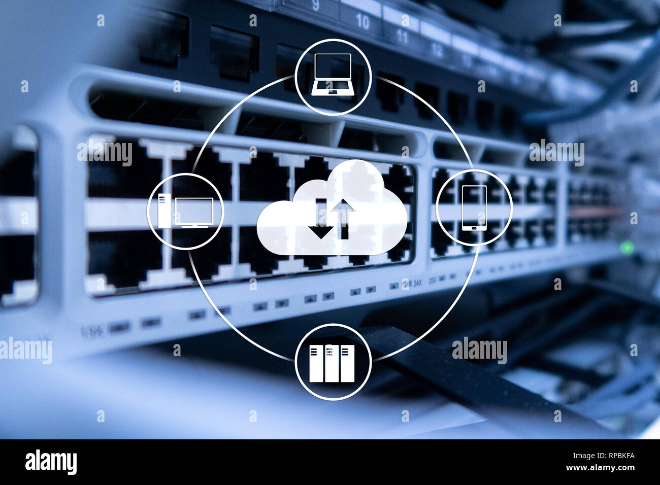 CLoud server and computing, data storage and processing. Internet and ...