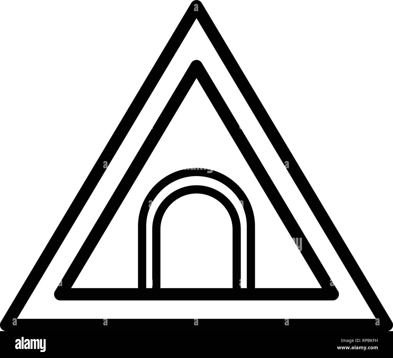Vector Tunnel Road Sign Icon Stock Vector Image & Art - Alamy