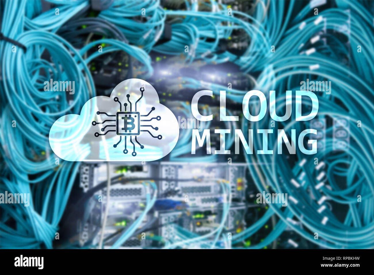Cloud Computing Data Or Cryptocurrency Bitcoin Ethereum Mining - 