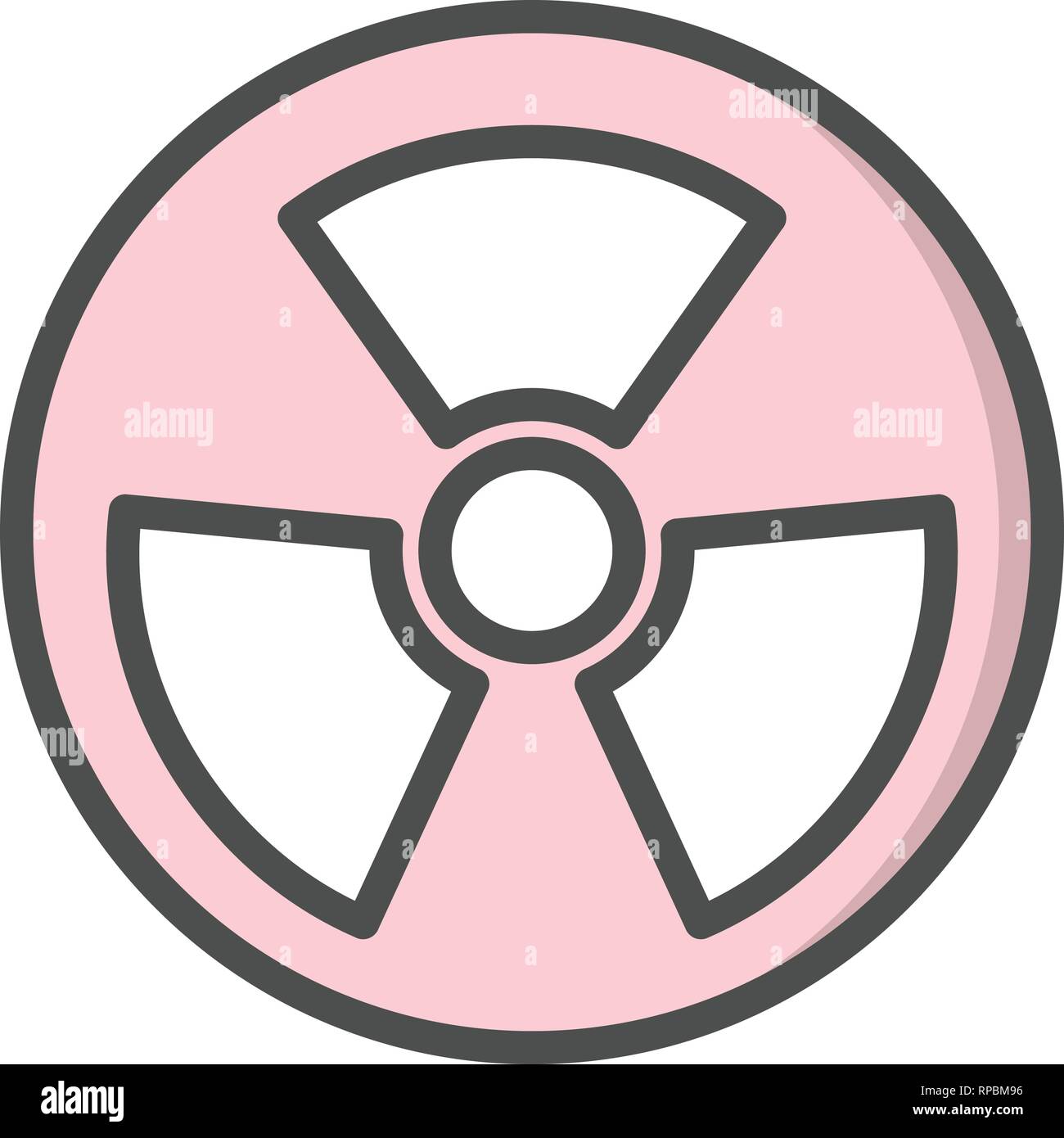 Vector Radio Active Road Sign Icon Stock Vector
