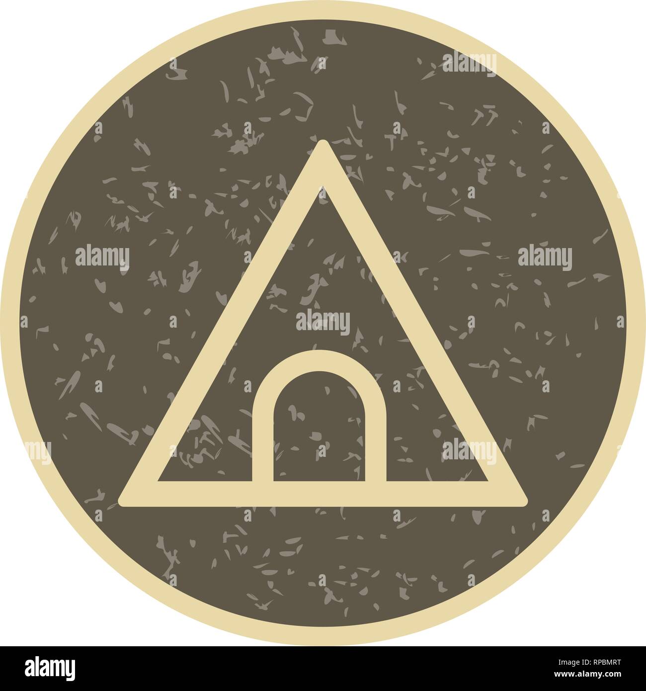 Vector Tunnel Road Sign Icon Stock Vector