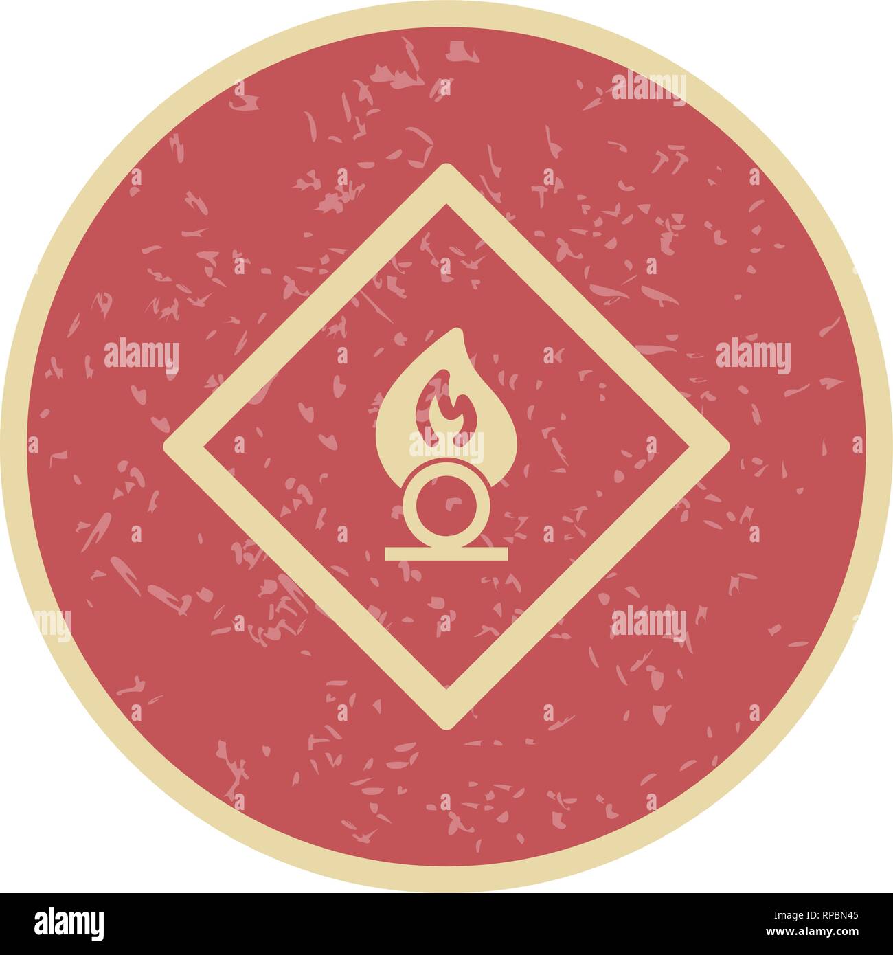 Vector Oxidizing agent Road Sign Icon Stock Vector