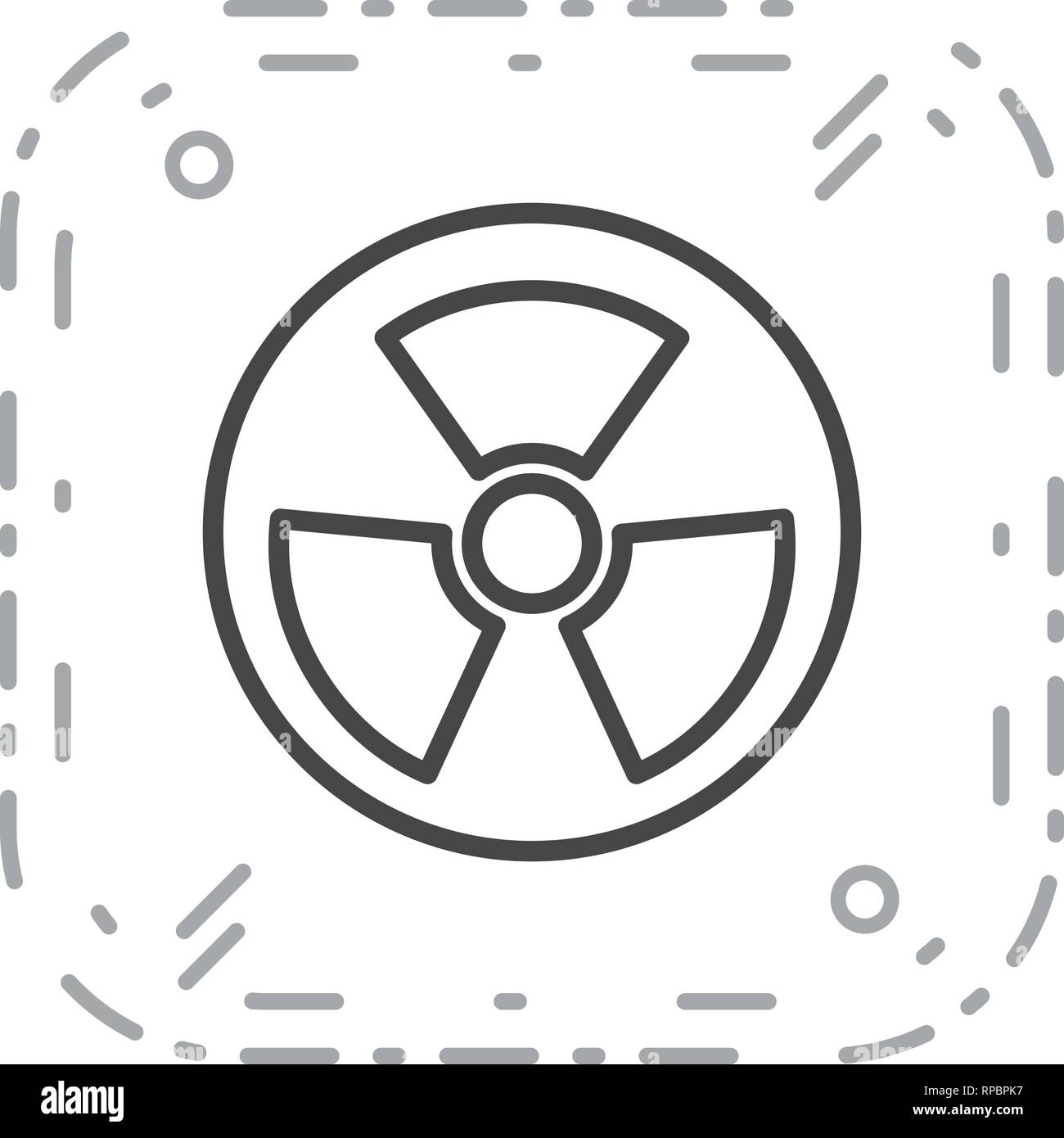 Vector Radio Active Road Sign Icon Stock Vector