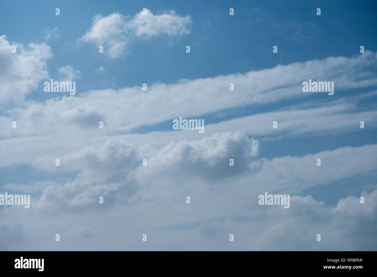 Wonder full pattern of white Clouds Stock Photo