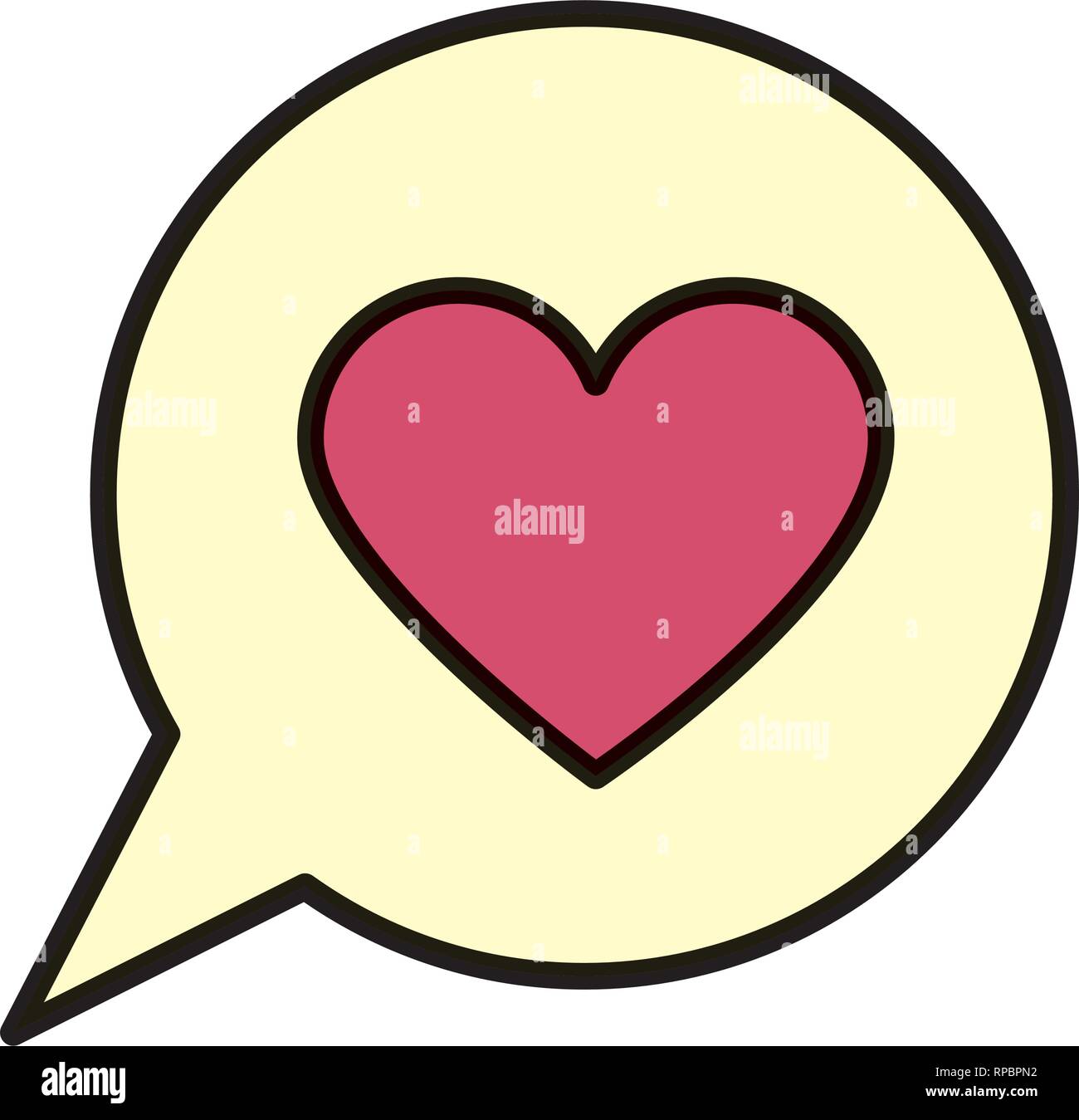 speech bubble with heart Stock Vector Image & Art - Alamy