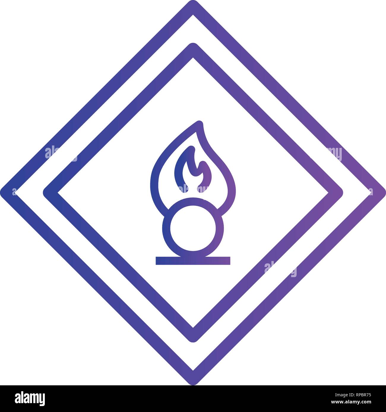 Vector Oxidizing agent Road Sign Icon Stock Vector
