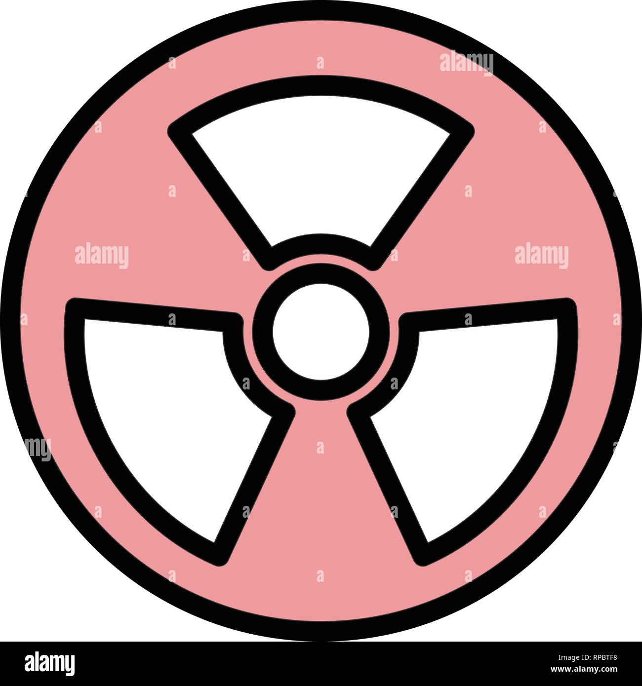 Vector Radio Active Road Sign Icon Stock Vector