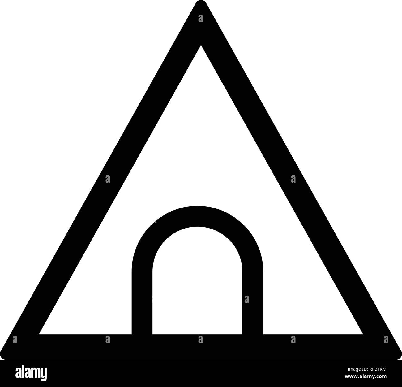 Vector Tunnel Road Sign Icon Stock Vector Image & Art - Alamy