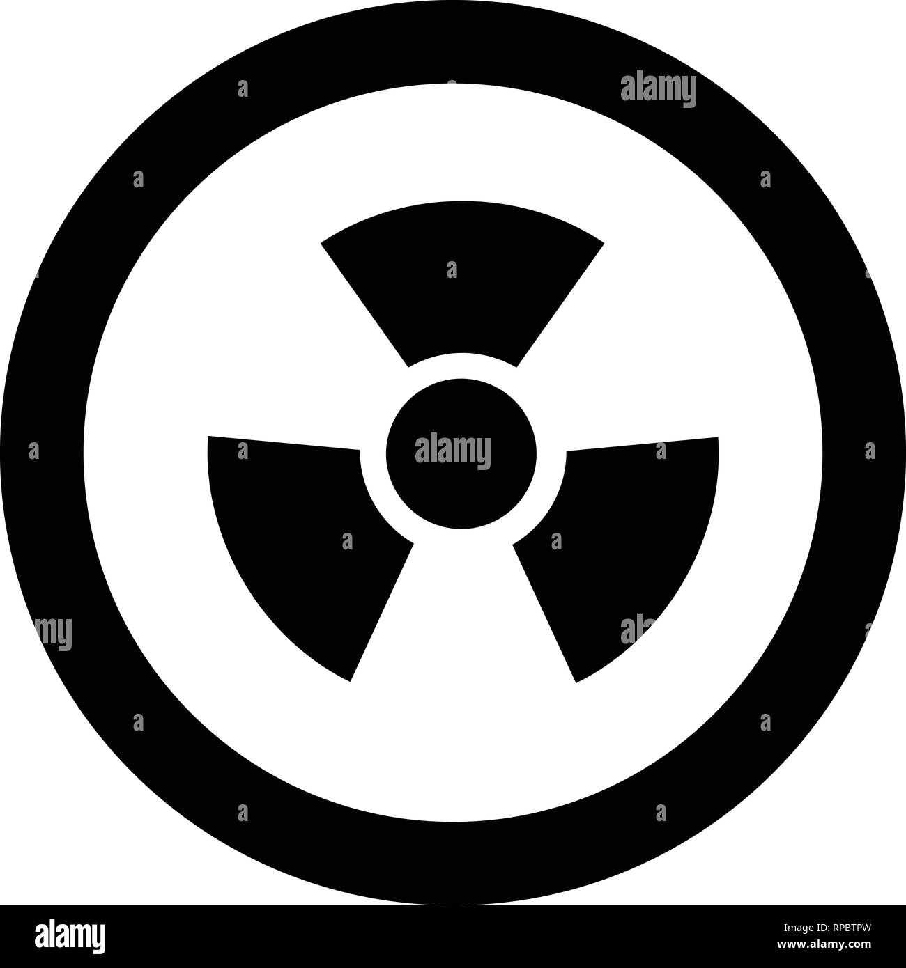 Vector Radio Active Road Sign Icon Stock Vector