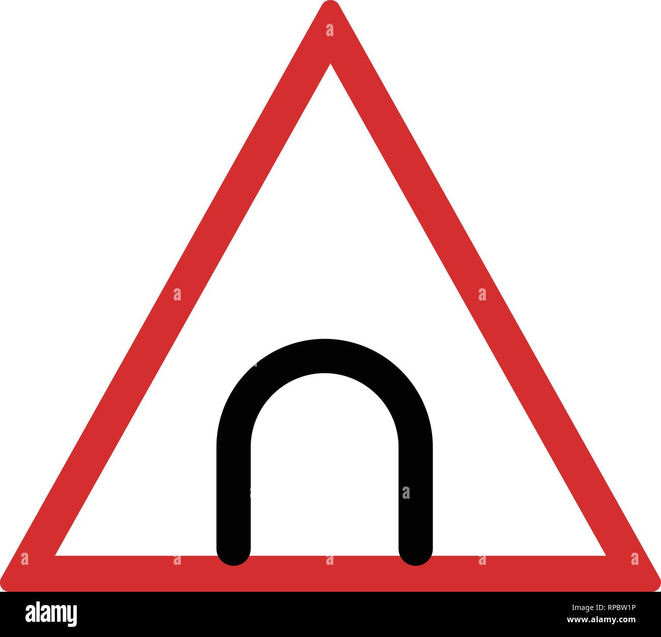 Vector Tunnel Road Sign Icon Stock Vector Image & Art - Alamy