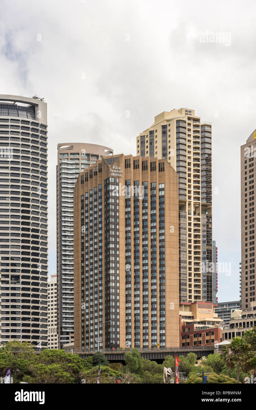 The Four Seasons Hotel and other tall buildings at Sydney Harbour Australia  Stock Photo - Alamy