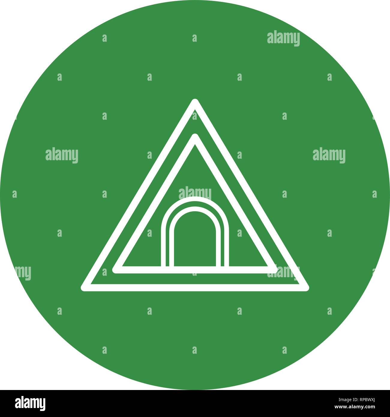 Vector Tunnel Road Sign Icon Stock Vector Image & Art - Alamy