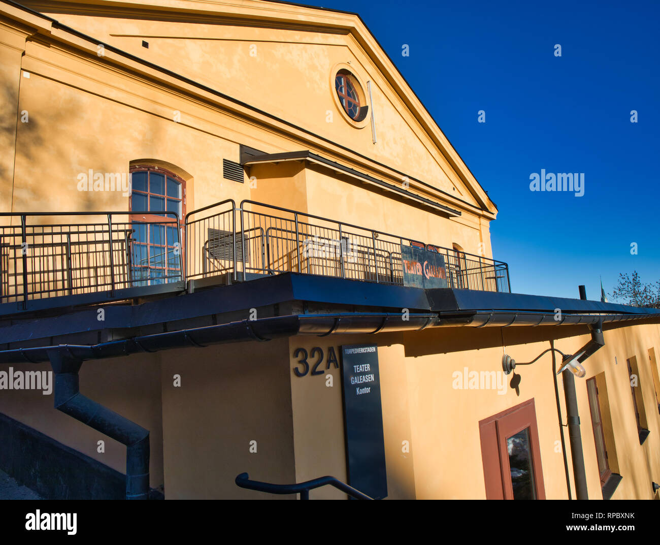 Teater Galeasen an independent theatre group, Skeppsholmen, Stockholm, Sweden, Scandinavia Stock Photo