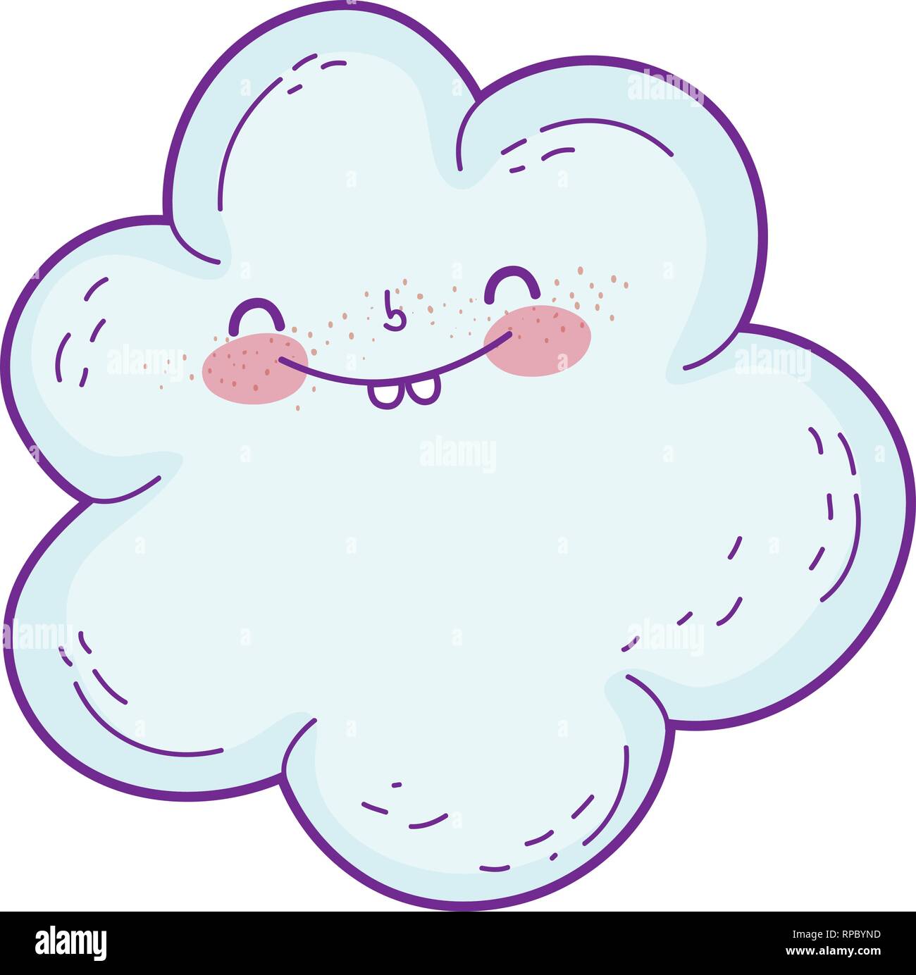 cute cloud kawaii character Stock Vector Image & Art - Alamy