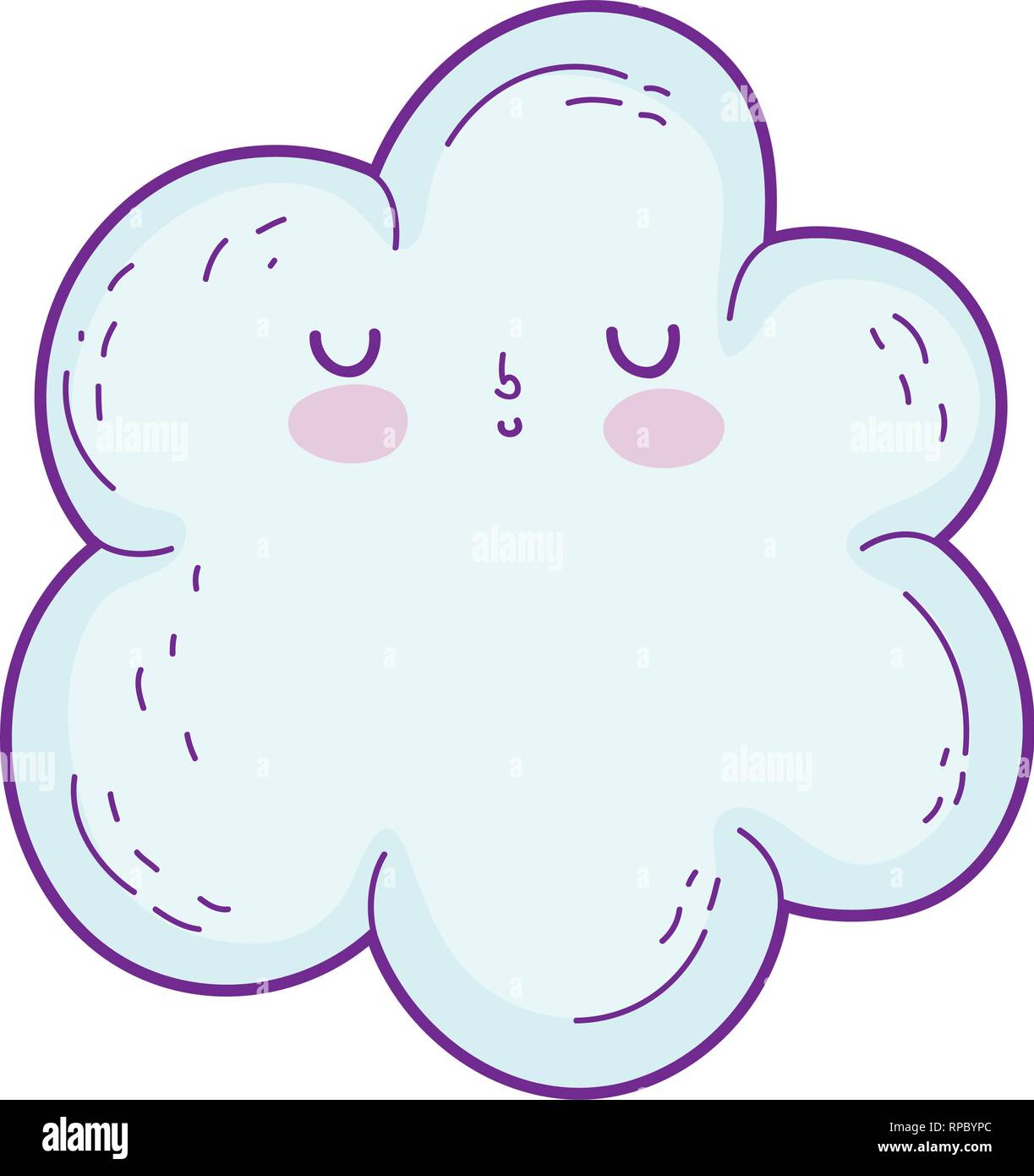 cute cloud kawaii character Stock Vector Image & Art - Alamy