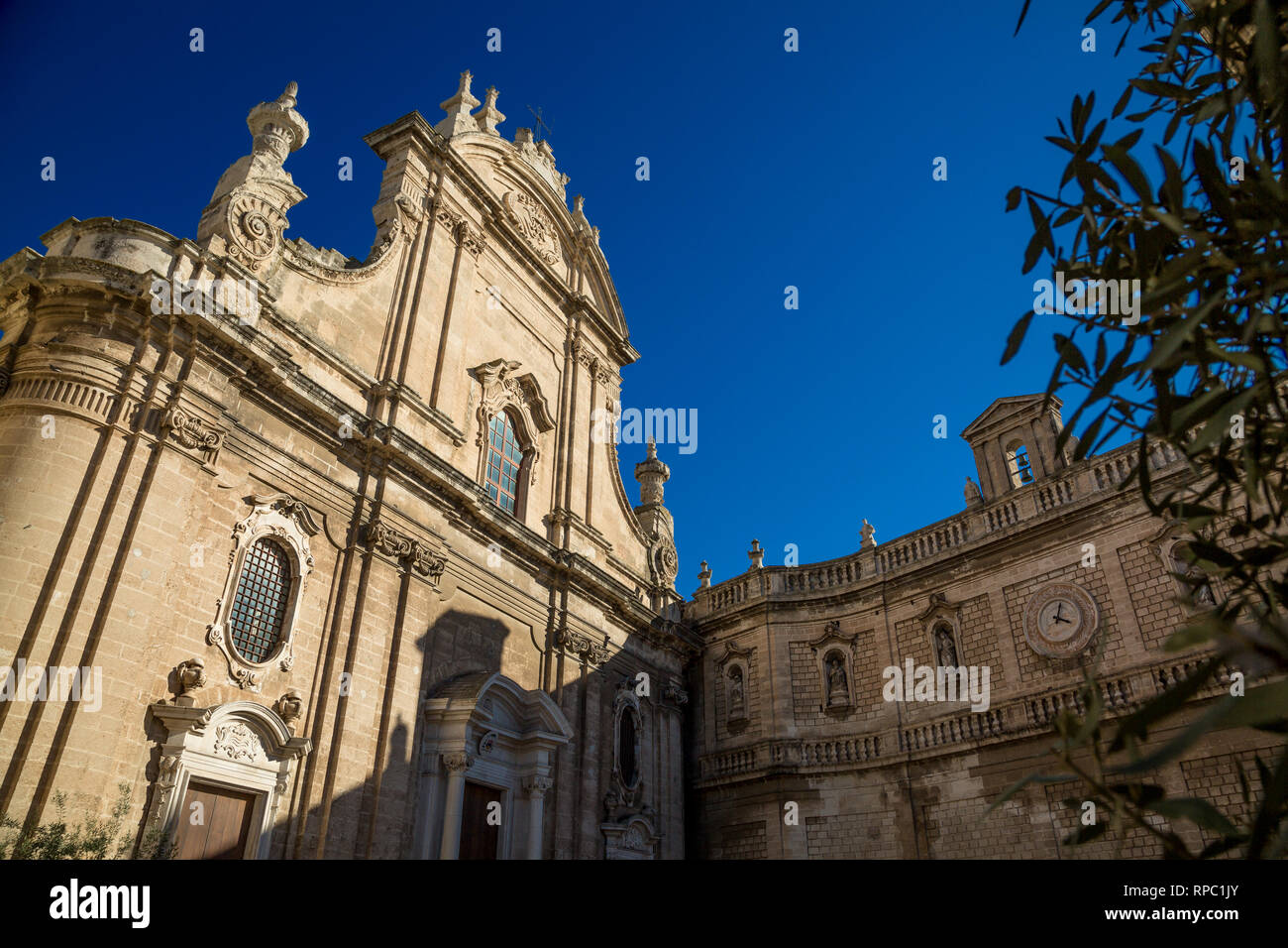 View of Cathedral Maria Santissima della Madia in Monopoli, region Puglia, Italy Stock Photo