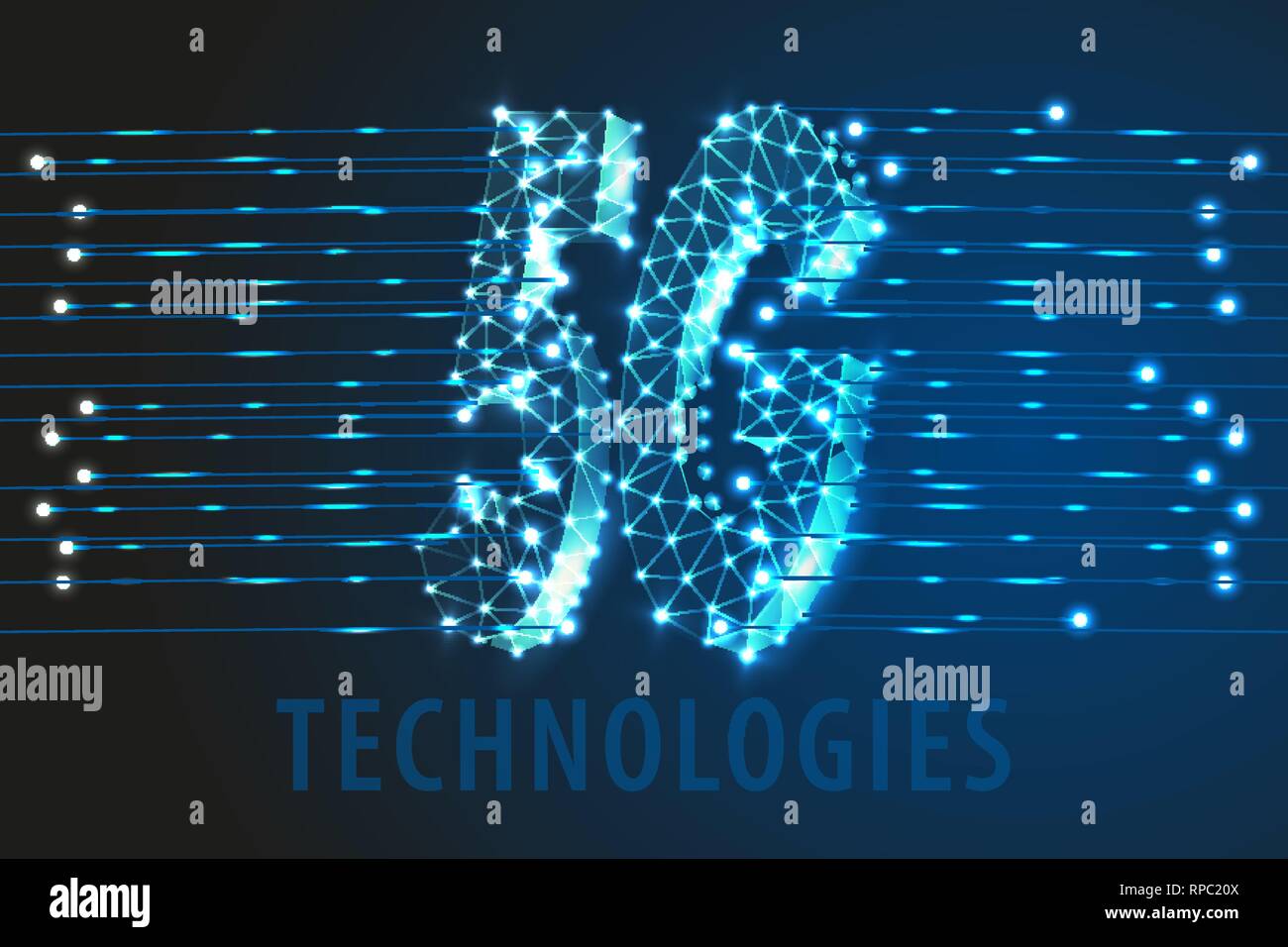 5G Global network technology background, vector, illustration, eps 10 file Stock Vector