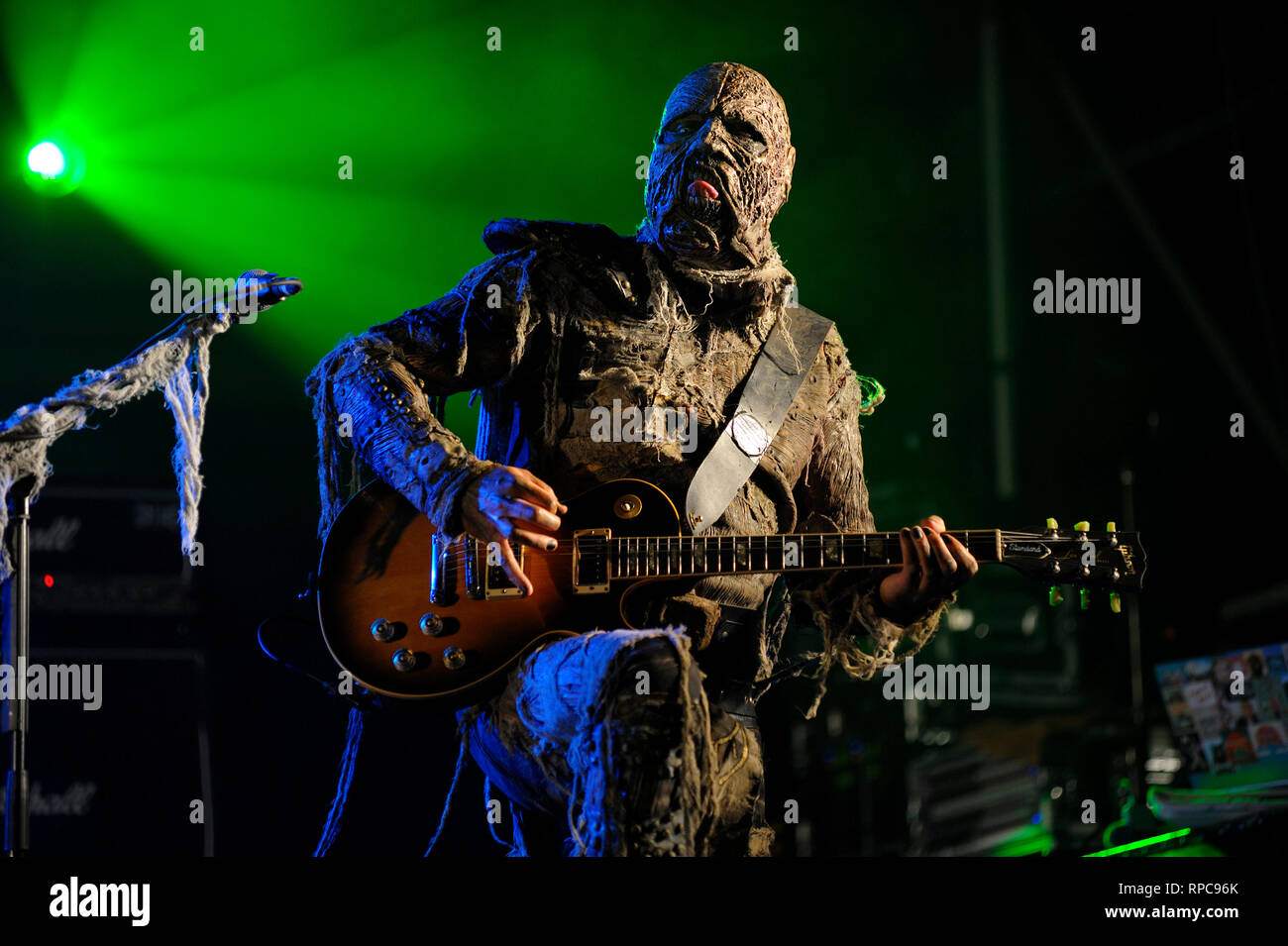 Lordi, hard rock group from Finland, performing on stage. August 23, 2017. Kiev, Ukraine Stock Photo