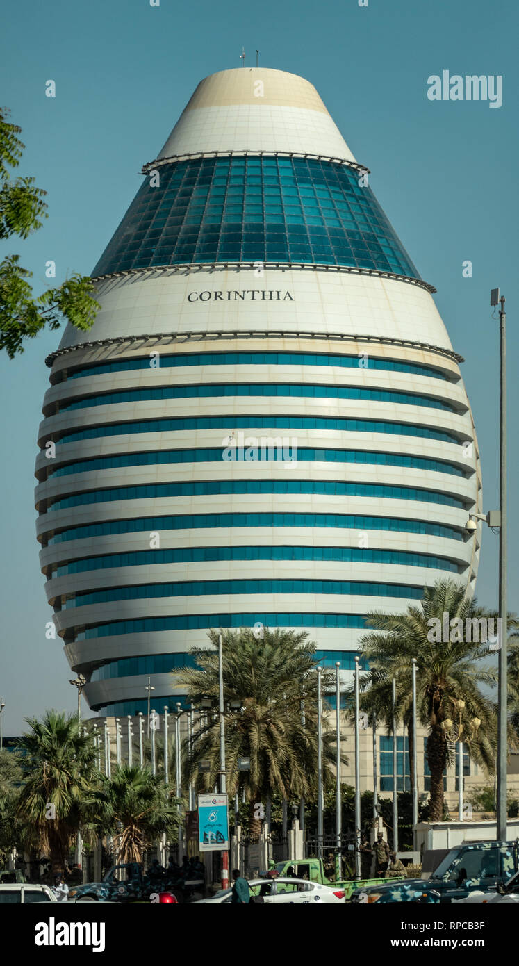 Khartoum, Sudan, February 5. 2019 Hotel Corinthia in the centre of