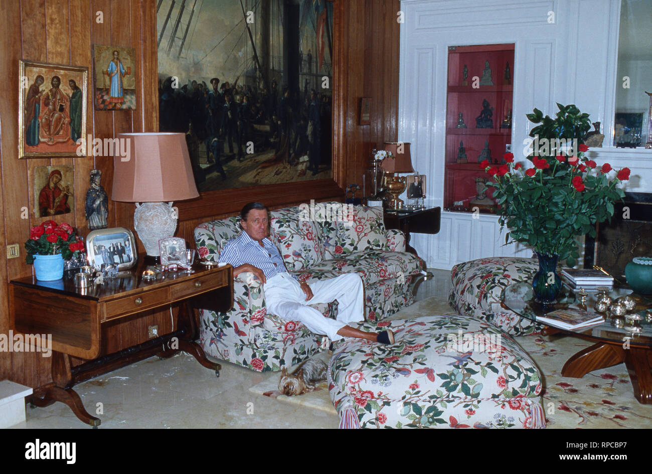 Baron Hans Heinrich Thyssen Bornemisza de Kaszon in Sant Feliu de Guixols, Spanien 1998. Stock Photo