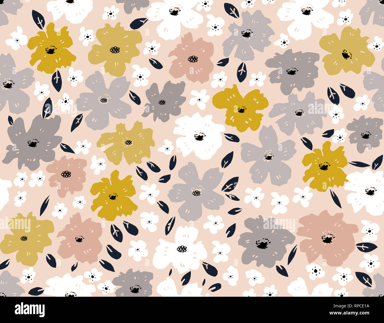 Pastel flower rug Stock Photo Alamy