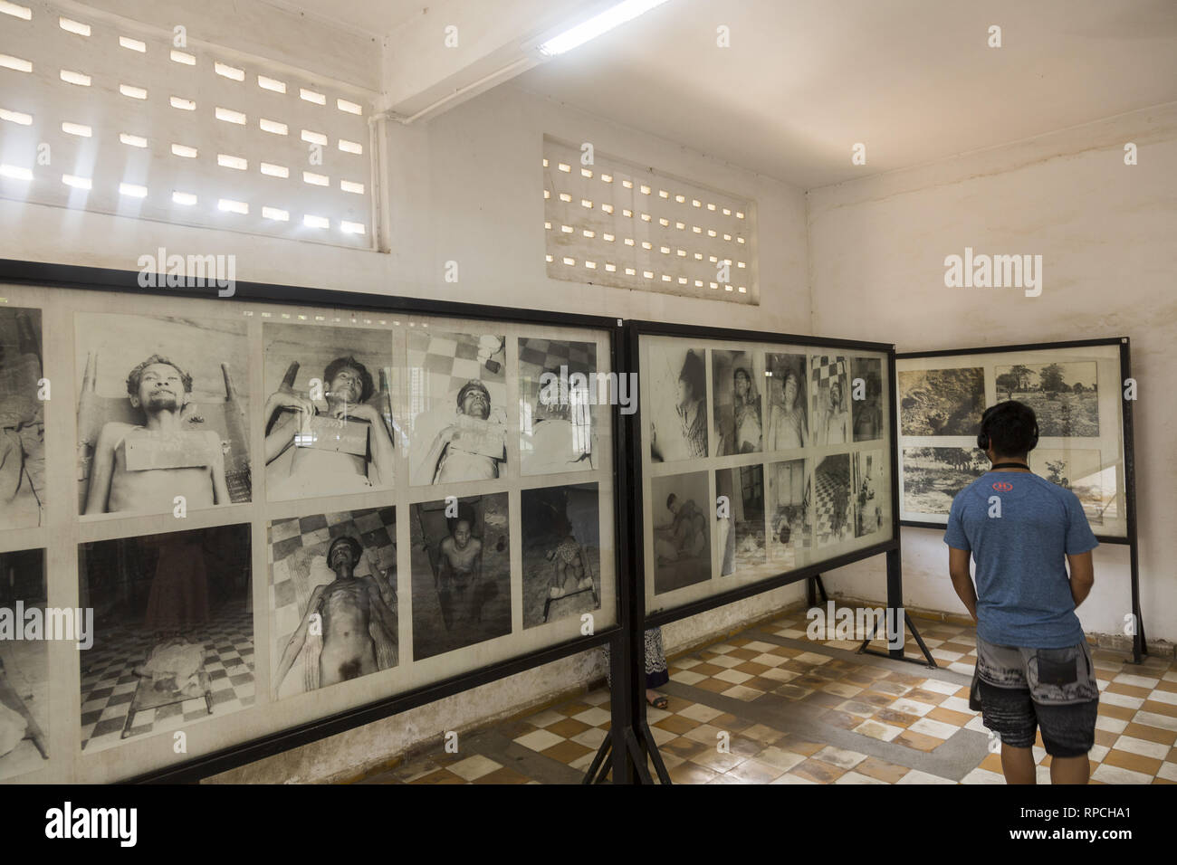 Red Khmer prison in Phnom Penh Stock Photo