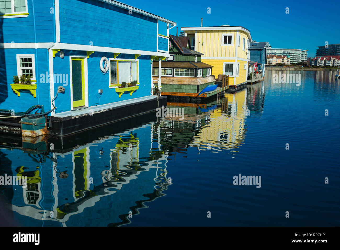 Floating Home Village Houseboats Fisherman's Wharf Inner Harbor