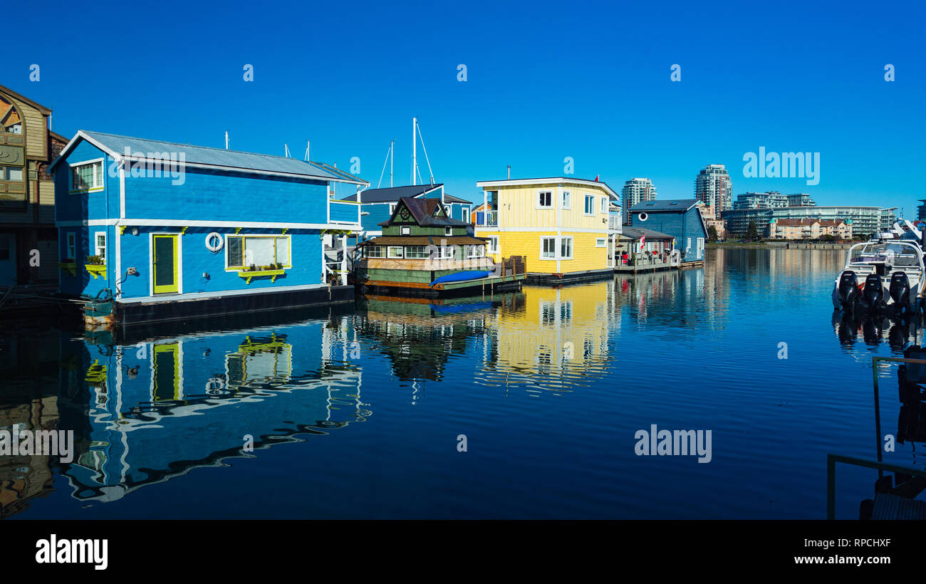 Floating Home Village Houseboats Fisherman's Wharf Inner Harbor