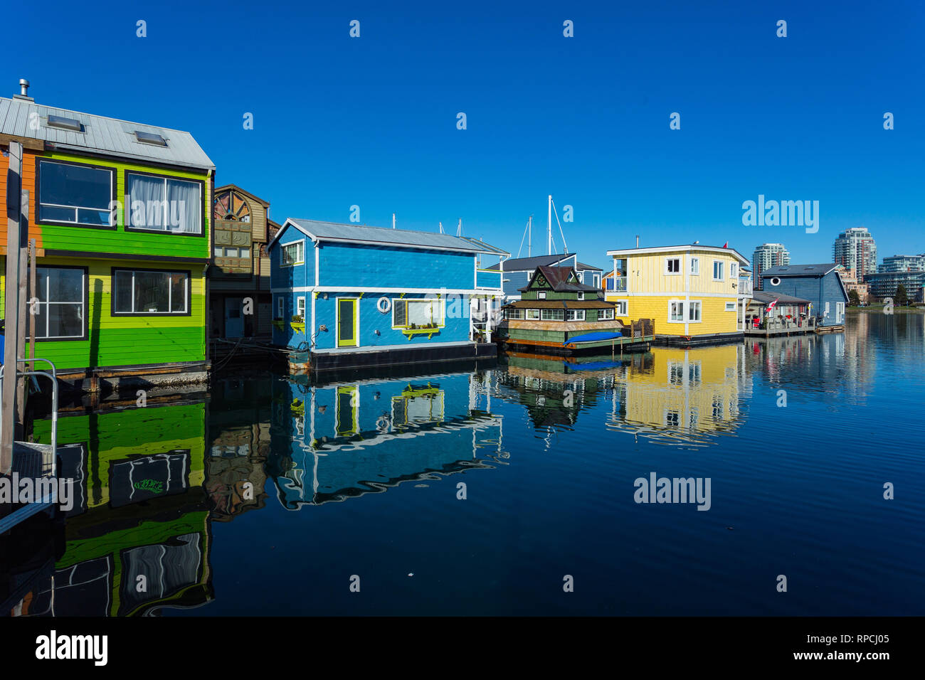 Floating Home Village Houseboats Fisherman's Wharf Inner Harbor