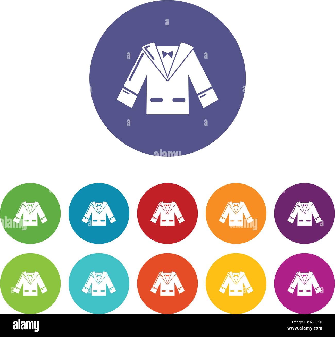 Wedding groom suit icons set vector color Stock Vector Image & Art - Alamy