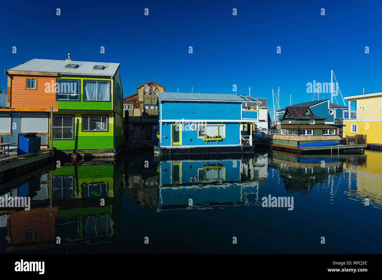 Float homes victoria fishermans wharf hires stock photography and