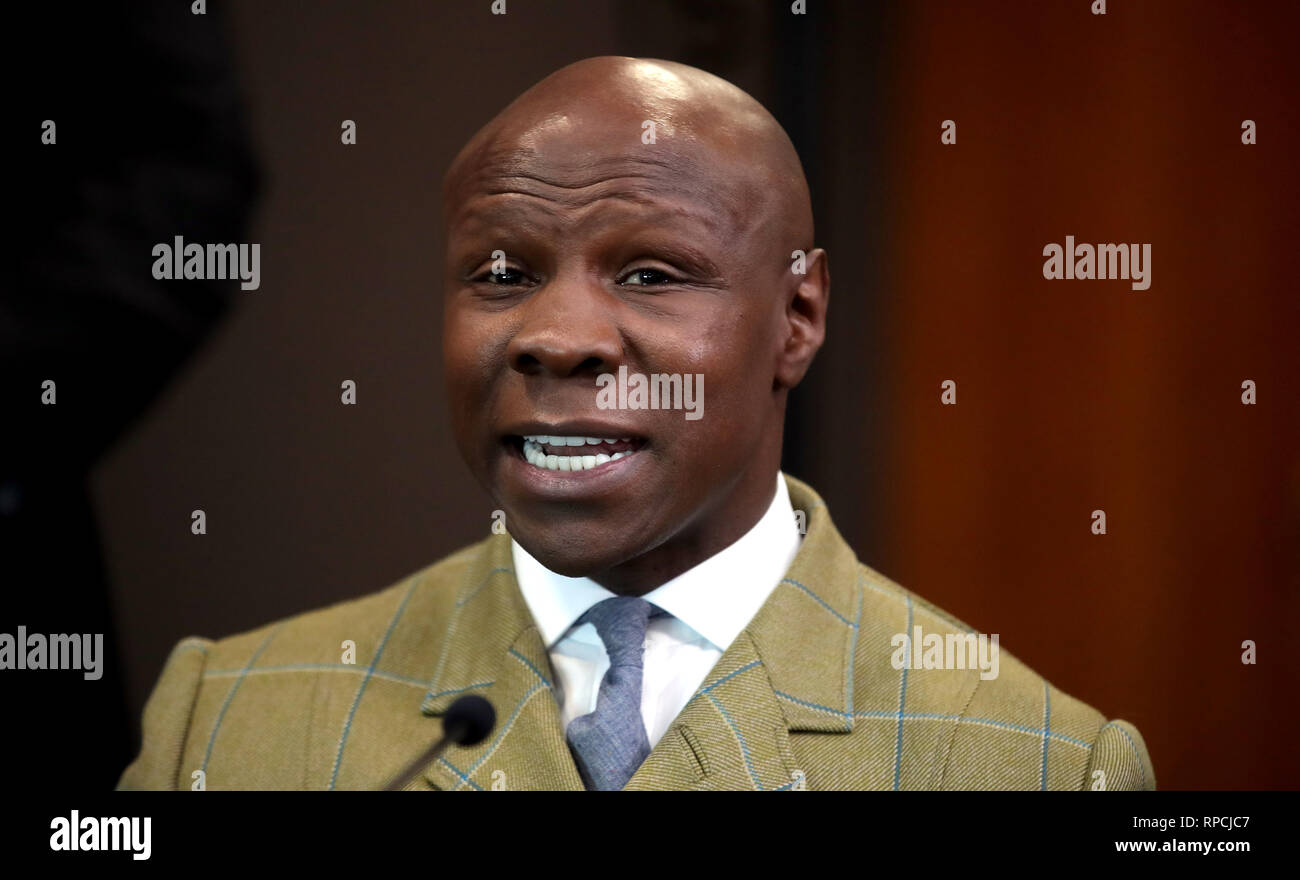 Chris Eubank Sr during the press conference at Intercontinental at The O2, London. Stock Photo