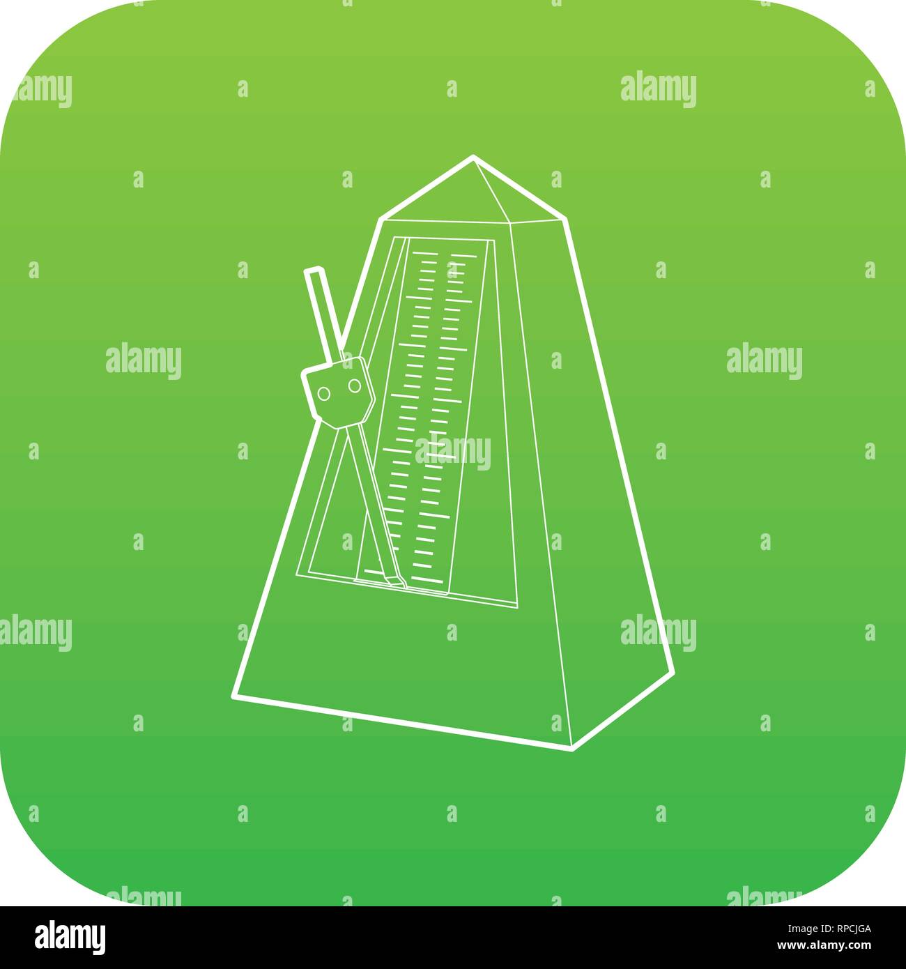 Metronome icon green vector Stock Vector Image & Art Alamy