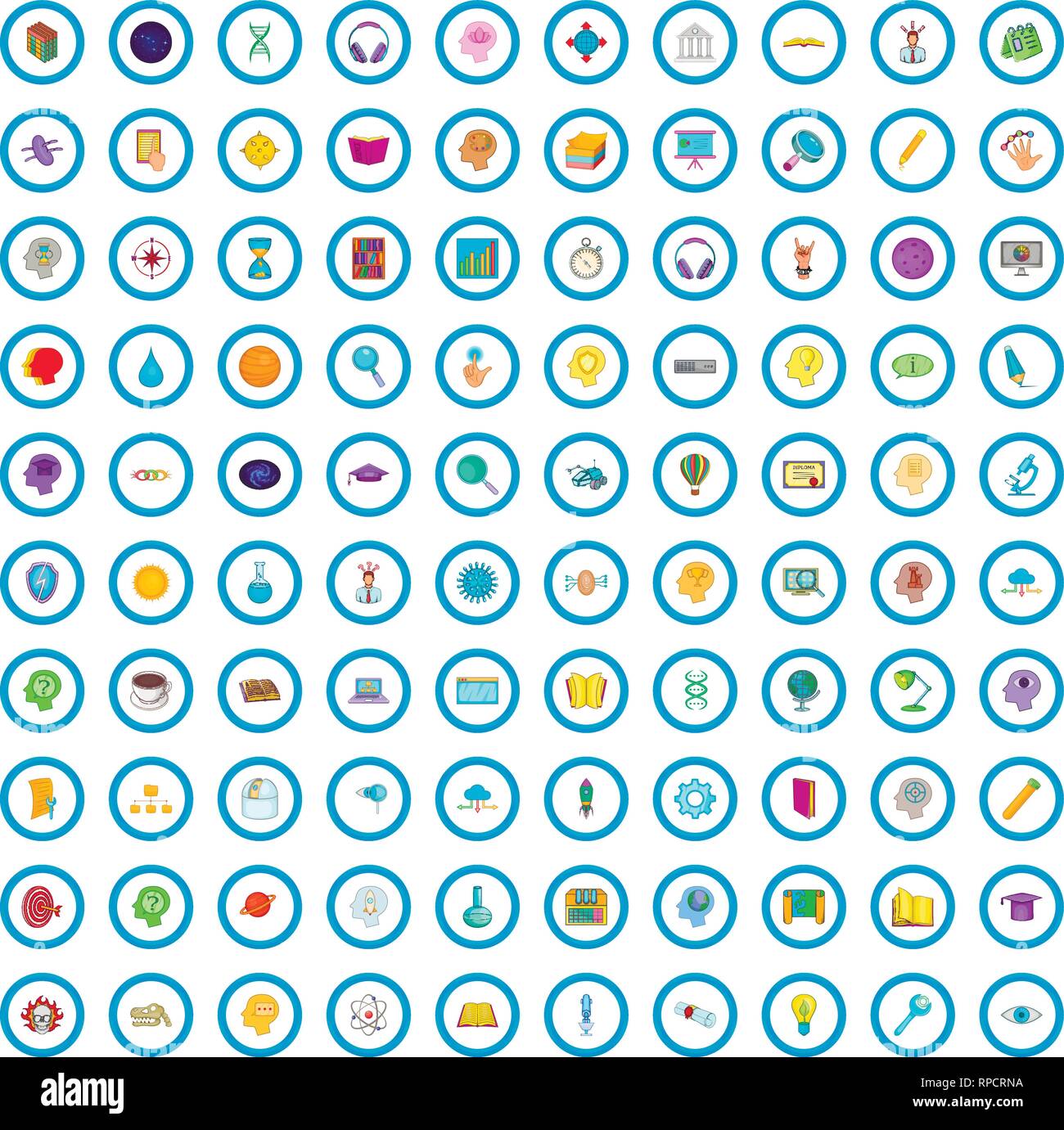 100 brainstorm icons set, cartoon style Stock Vector Image & Art - Alamy