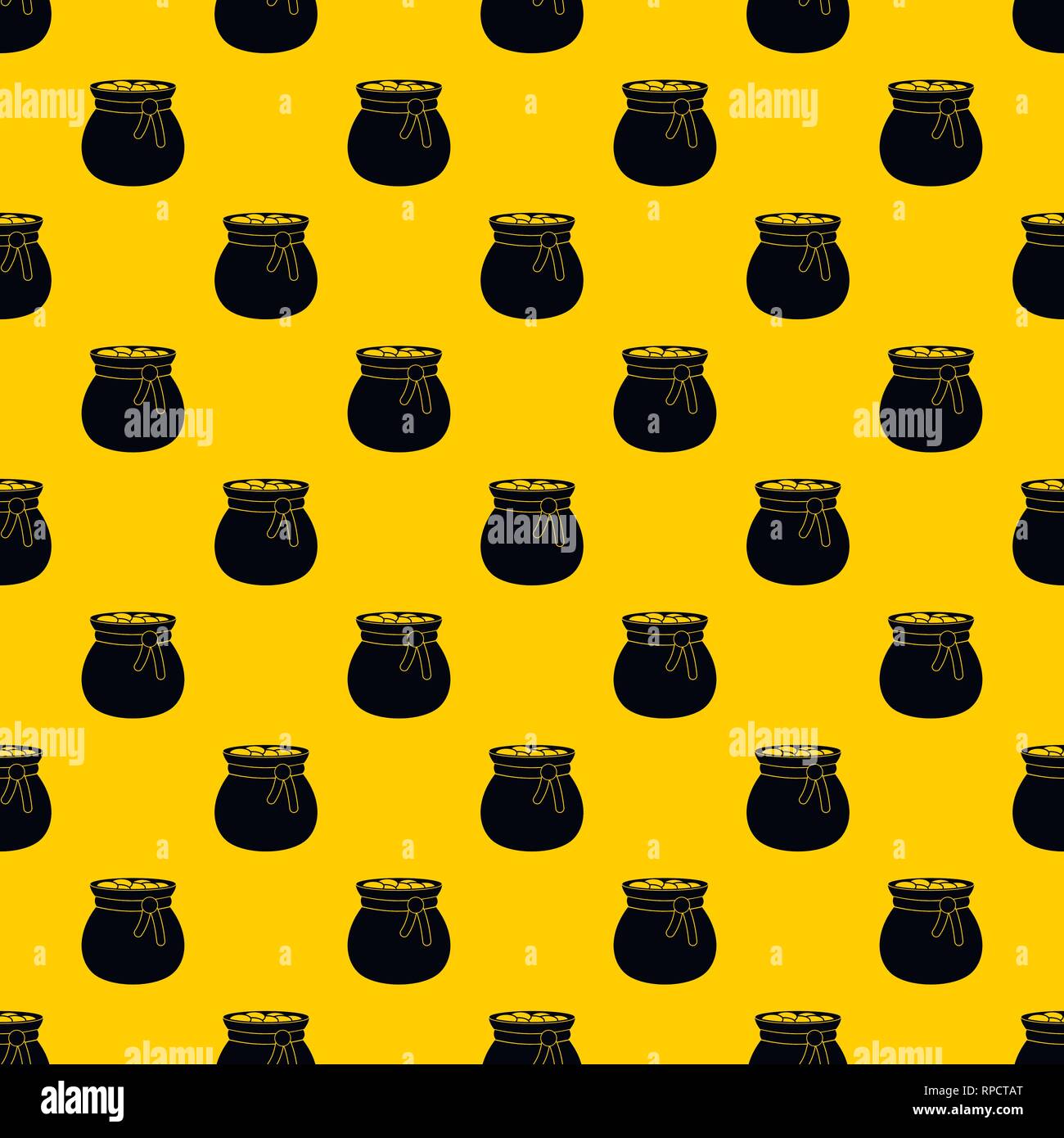 Bag full of gold coins pattern vector Stock Vector Image & Art - Alamy