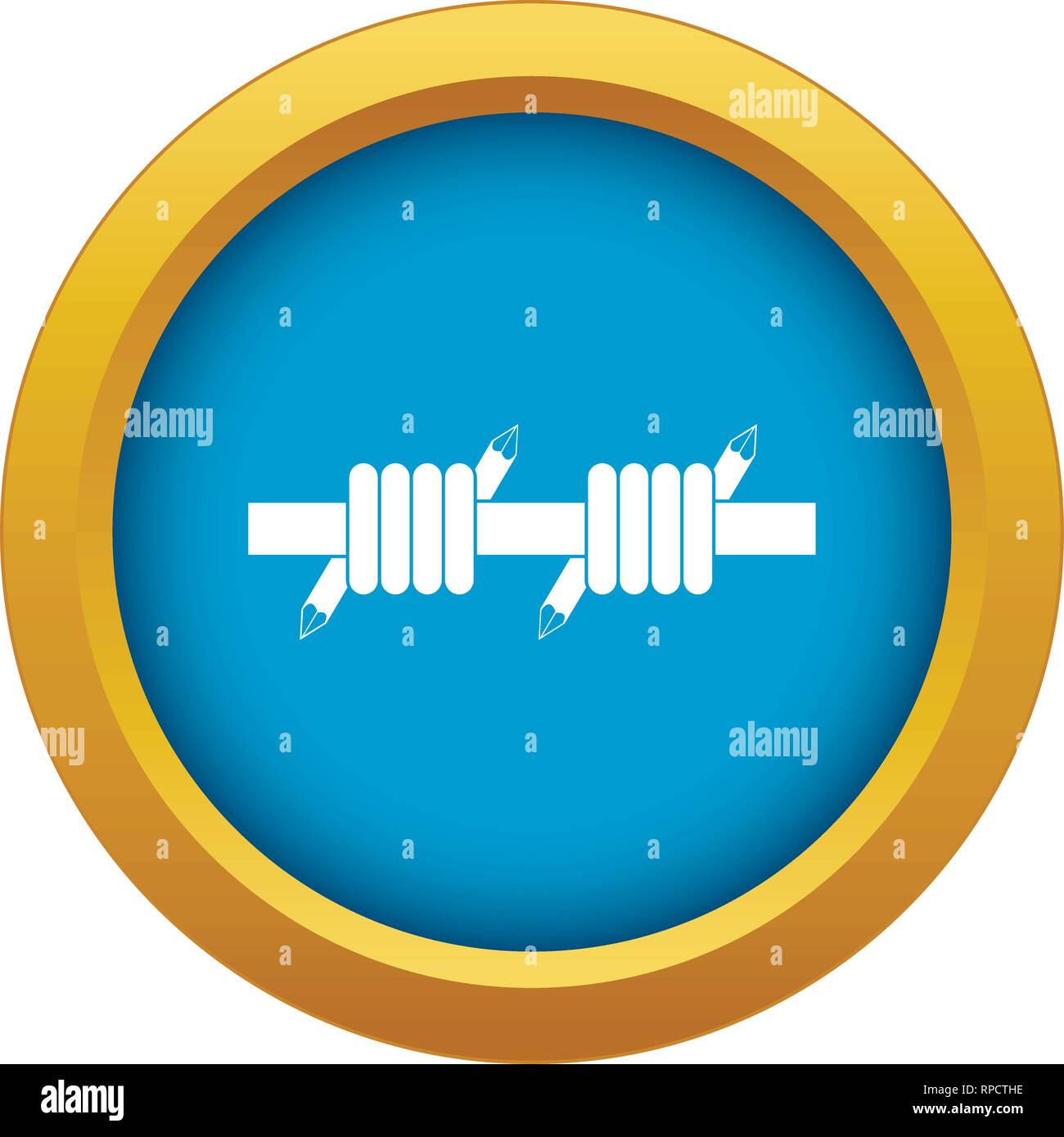 Barbed wire icon blue vector isolated Stock Vector Image & Art - Alamy
