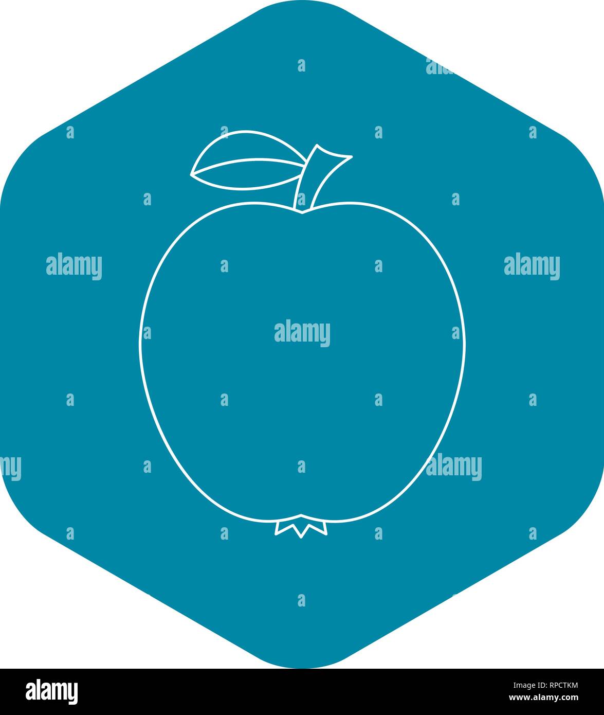 Apple icon, outline style Stock Vector Image & Art - Alamy