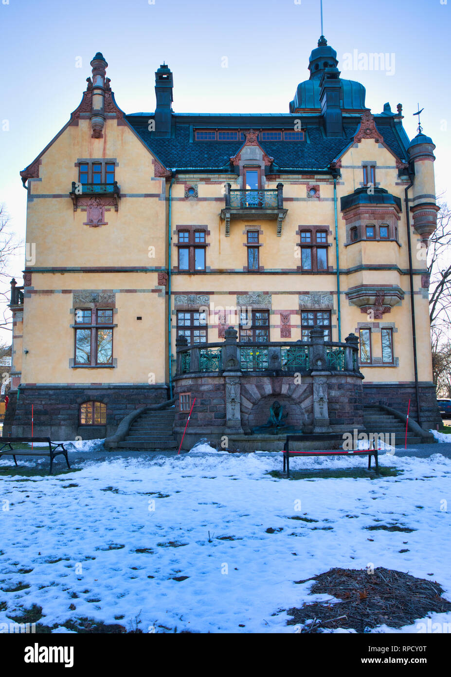 Baroque Revival style Villa Lusthusporten, Djurgarden, Stockholm, Sweden, Scandinavia Stock Photo
