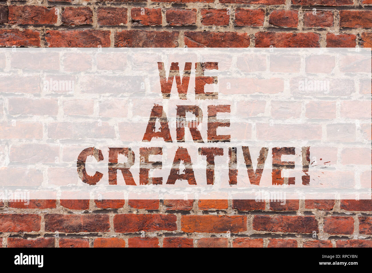 Handwriting text writing We Are Creative. Concept meaning To have a lot ...