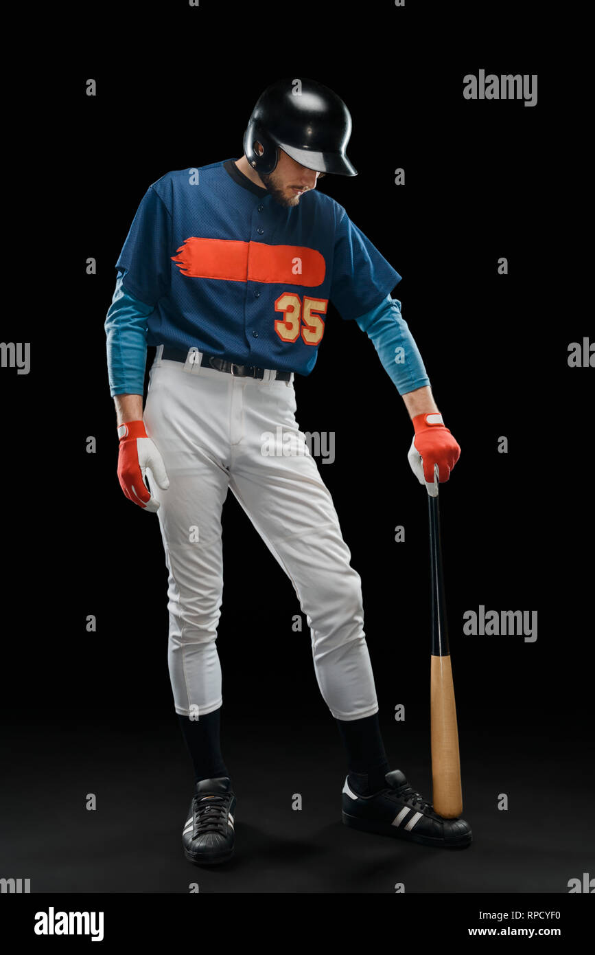 Tired hitter in portrait Stock Photo