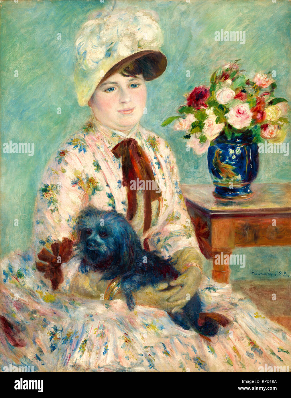 Renoir, Mademoiselle Charlotte Berthier, 1883, portrait painting Stock Photo