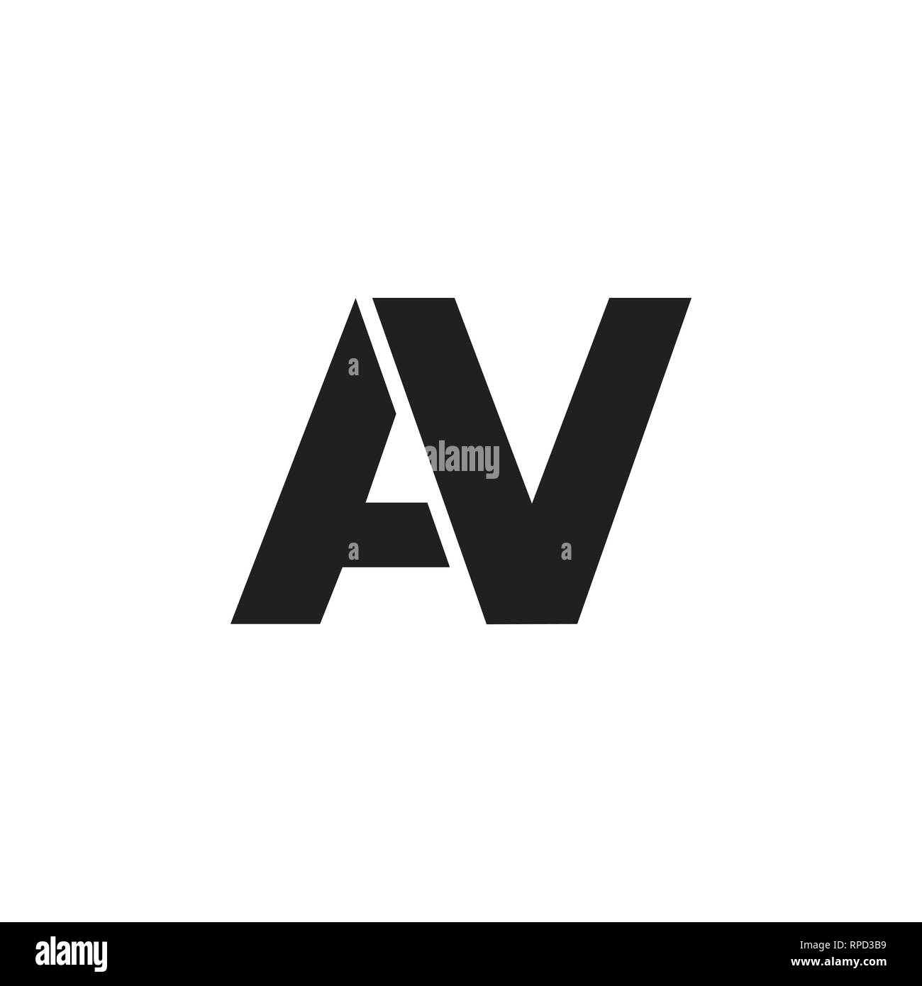 simple letter av geometric logo vector Stock Vector Image & Art ...