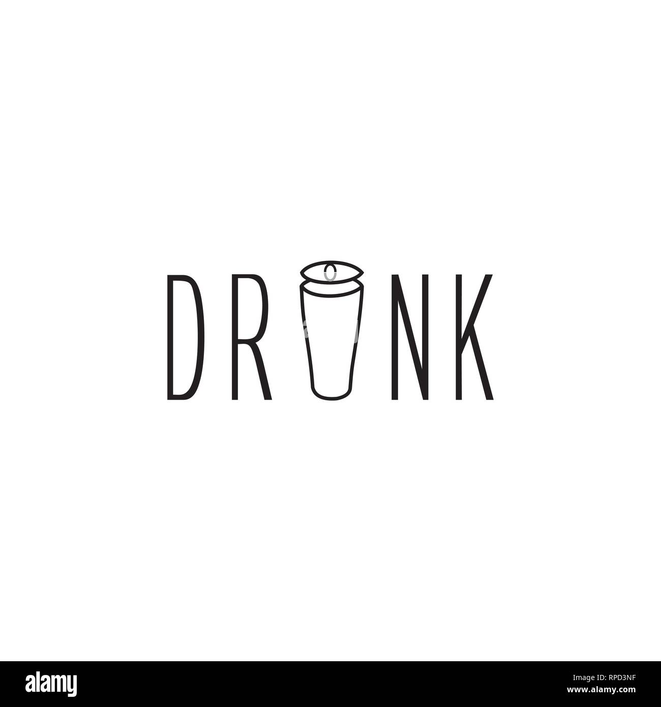 drink bottle text logo vector Stock Vector Image & Art Alamy