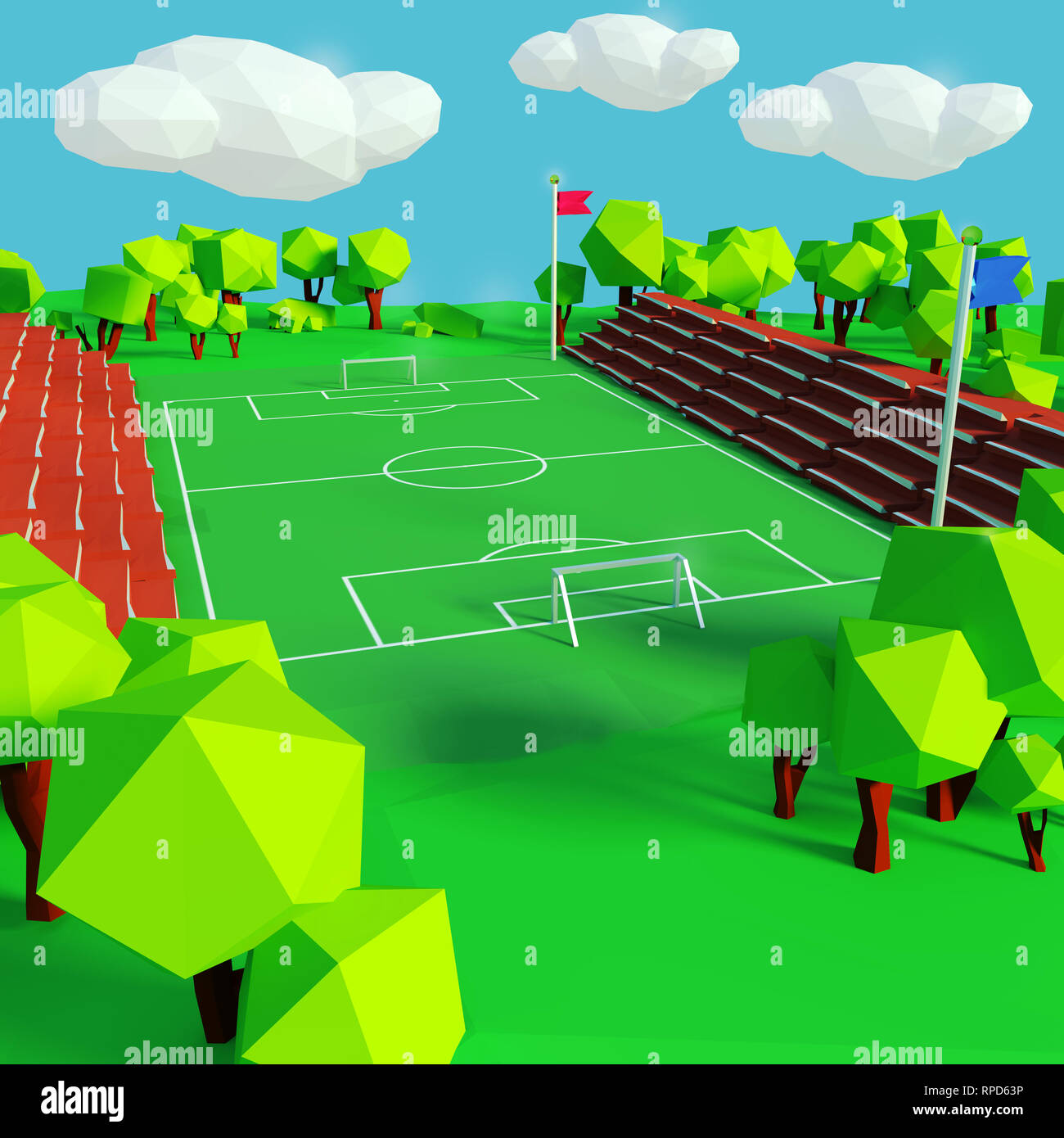 Soccer and school sports field Stock Photo Alamy