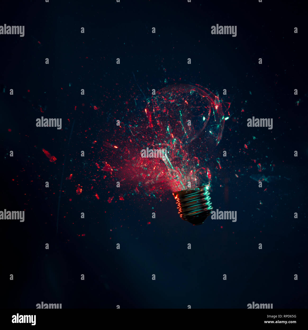 high speed image of bulb glass explode Stock Photo Alamy