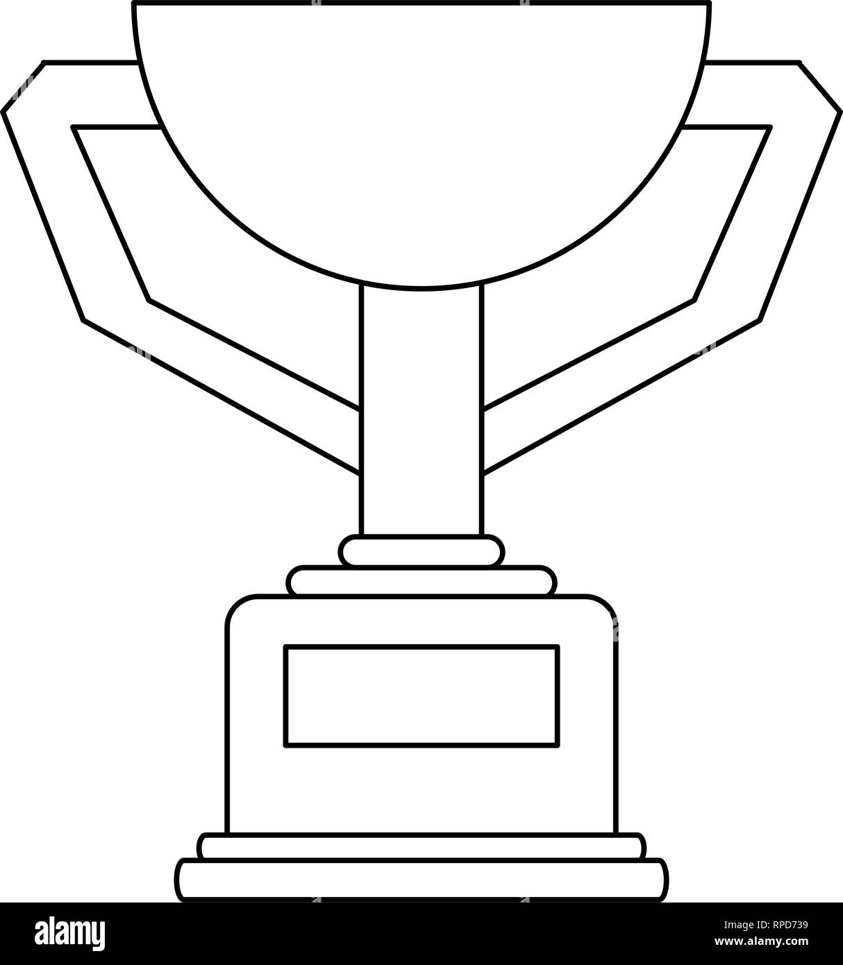 Trophy cup award symbol black and white Stock Vector Image & Art - Alamy
