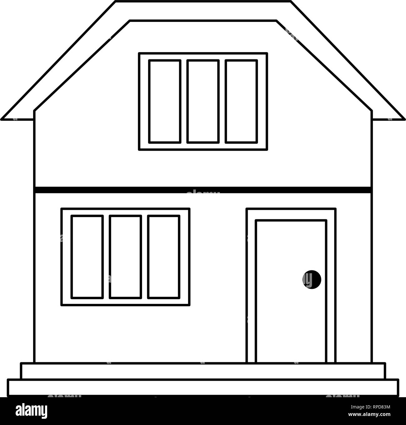 Real estate house black and white Stock Vector Image & Art - Alamy