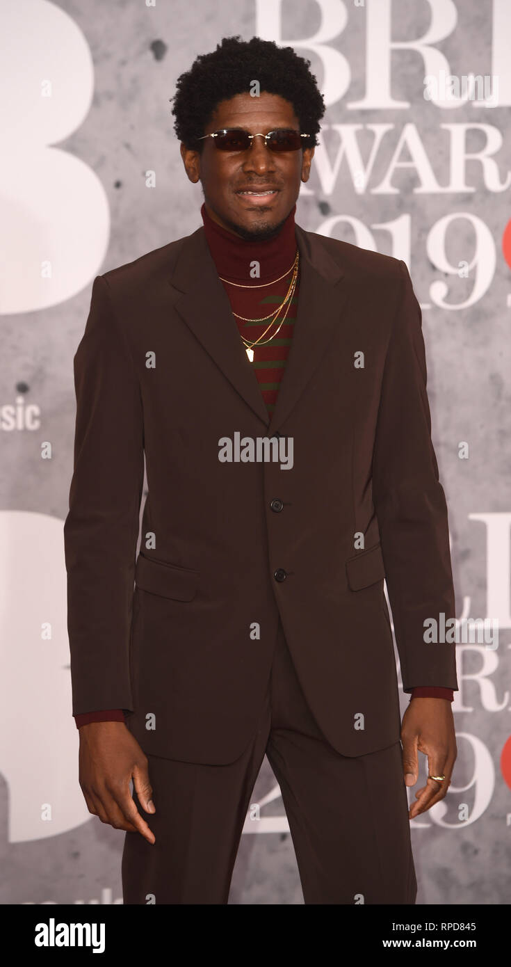 Photo Must Be Credited ©Alpha Press 079965 20/02/2019 Timothy Lee McKenzie Labrinth  The Brit Awards 2019 at The O2 Arena London Stock Photo