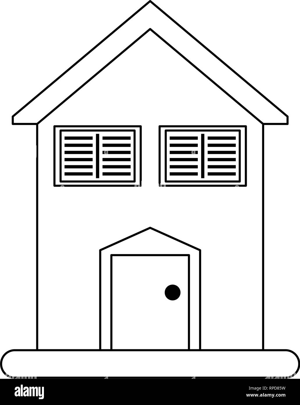 Real estate house black and white Stock Vector Image & Art - Alamy